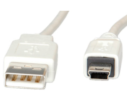 STANDARD USB2.0 kabel TIP A(M) na Mini 5-pin(M), 1.8m, bež