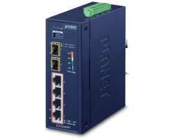 PLANET IP30 6-port Gigabit preklopnik s 4-port 802.3AT POE+ + 2-port 100/1000X SFP