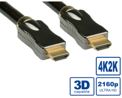 Roline HDMI Ultra HD kabel sa mrežom, M/M, 3.0m