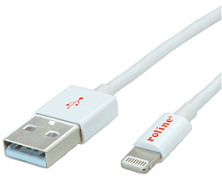 Roline USB2.0 Lightning kabel 8-pin za iPhone, 1.8m, bijeli
