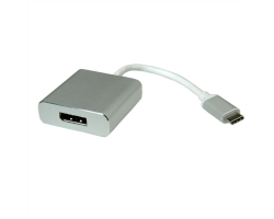Roline adapter USB-C - DisplayPort v1.2, M/F, 0.1m