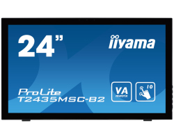 IIYAMA 24&quot; ProLite T2435MSC-B2 (23.6&quot;) Full HD (1920×1080) PCAP 10P Touchscreen VA LED, 6ms, DVI-D/HDMI/DP, 2× USB2.0, Web kamera, zvučnici, crni
