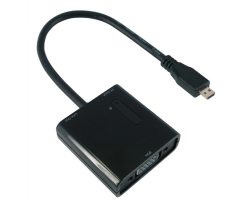 Roline VALUE adapter/kabel Micro HDMI - VGA, M/F, 0.15m