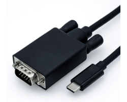 Roline USB-C - VGA kabel, M/M, 3.0m, crni