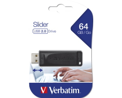 Verbatim USB2.0 Store&#039;n&#039;Go Slider 64GB, crni