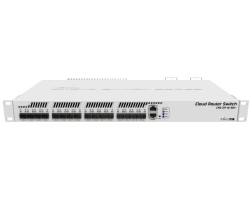 Mikrotik Cloud Router Switch CRS317-1G-16S+RM, 800MHz CPU, 1GB RAM, 1xG-LAN, 16xSFP+, RouterOS L6 or SwitchOS (dual boot), 1U rackmount, Dual redundant PSU