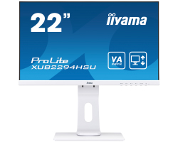 IIYAMA 22&quot; ProLite XUB2294HSU-W1 (21.5&quot;) 16:9 Full HD (1920×1080) VA UltraSlim, Pivot, 4ms, VGA/HDMI/DP, 2×USB2.0, HDCP, zvučnici, bijeli
