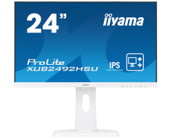 IIYAMA 24&quot; ProLite XUB2492HSU-W1 (23.8&quot;) 16:9 Full HD (1920×1080) IPS UltraSlim, Pivot, 4ms, VGA/HDMI/DP, 2×USB2.0, HDCPI, zvučnici, bijeli