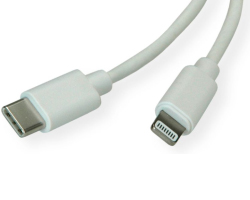 Roline USB-C kabel za punjenje i prijenos podataka TIP-C(M)-Lightning 8-pin(M), 1.0m, bijeli