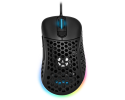 Sharkoon Light2 200 optički igraći miš, RGB, 16000dpi, USB, crni