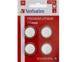 Verbatim CR2032 Lithium baterija, 3V (4 kom./pakiranje)