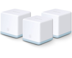 Mercusys AC1200 Halo S12 (3 pack) Whole-Home Mesh Wi-Fi, Dual-Band 300Mbps/867Mbps (2.4GHz/5GHz), 802.11 a/b/g/n/ac, 2×LAN, MU-MIMO 