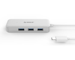 Orico 4-portni USB3.0 hub, USB-C, sivi (ORICO TC4U-U3-SV-BP)