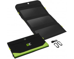 Green Cell GC SolarCharge 21W - Solarni panel, 10000mAh power bank funkcija USB-C 18W USB-A QC