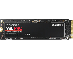 Samsung 980 Pro 1TB NVMe PCIe 4.0 M.2 SSD, R/W: 7000/5000 MB/s (MZ-V8P1T0BW)