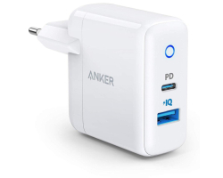Anker PowerPort+ Atom III 60W zidni brzi adapter/punjač, 1×USB-C 45W, 1×USB-A 15W, PowerIQ 3.0, bijeli