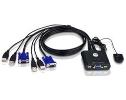 ATEN 2-port USB VGA KVM Switch sa kablovima (CS22U)