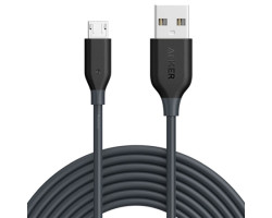 Anker PowerLine kabel USB-A na Micro USB, 0.9m, sivi