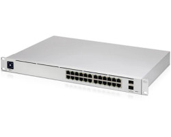 Ubiquiti UniFi Managed 24-port Gigabit Switch, 2×10G SFP+, Rackmount, (USW-PRO-24)