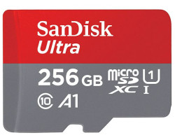 SanDisk Ultra microSDXC 256GB UHS-I A1 Class 10 + SD adapter (SDSQUA4-256G-GN6MA)