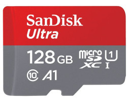 SanDisk Ultra microSDXC 128GB UHS-I A1 Class 10 + SD adapter (SDSQUA4-128G-GN6MA)