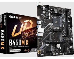 GigaByte MB B450M K, S.AM4, DDR4/3600(OC), PCIe 3.0, G-LAN, HDMI, mATX