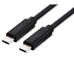 Roline USB4 Gen2x2 kabel TIP C-C M/M, Emark, 100W, 1.0m, crni