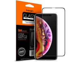 Spigen Glass FC HD, zaštitno staklo za telefon, crno - iPhone 11 Pro/XS/X