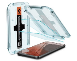 Spigen Glas.tR EZ Fit, zaštitno staklo za ekran telefona, 2 kom + okvir za instalaciju - Samsung Galaxy S22 (AGL04151)