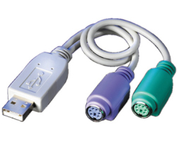Roline VALUE adapter USB2.0 - 2×PS/2, M/F, 0.3m