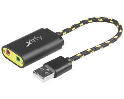 Cherry XTRFY XG-SC1, 3.5mm na USB-A, adapter, crni