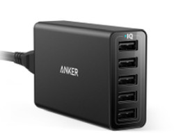 Anker PowerPort 5 stolni adapter/punjač, 5× USB(A) 40W, PowerIQ, VoltageBoost, A2124L12