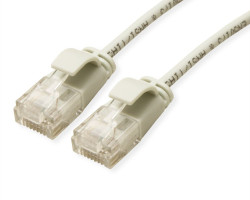 Roline UTP Data Center Patch kabel, Cat.6A (Class EA), LSOH, Slim, 1m, sivi