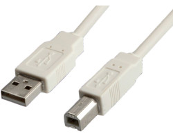 STANDARD USB2.0 kabel TIP A-B M/M, 3.0m, bež